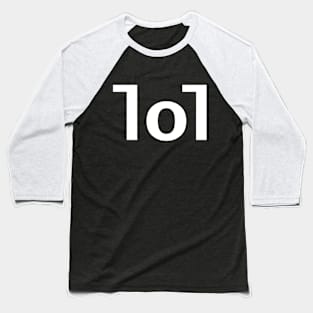 Lol Minimal White Text Typography Baseball T-Shirt